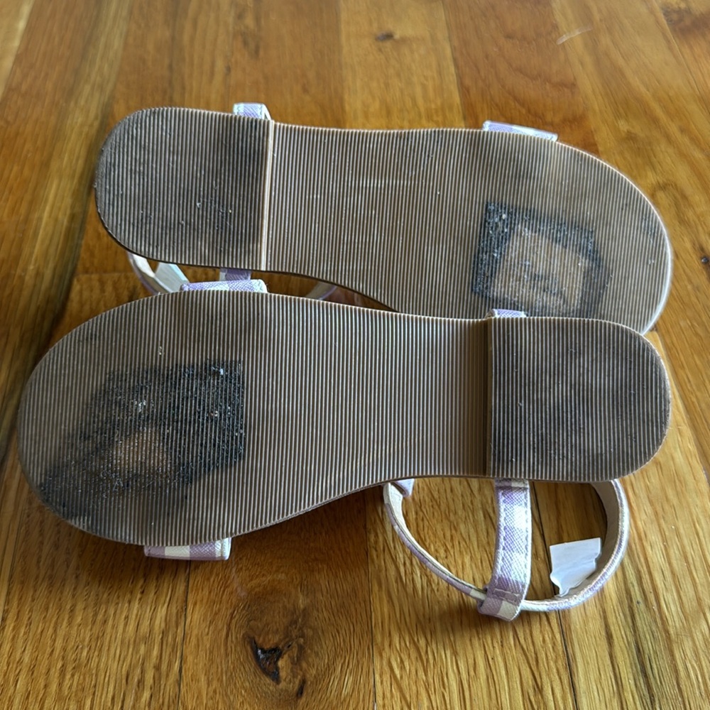 Janie and Jack Girls’ Size 13 Lilac Gingham Sandals - Picture 10 of 10